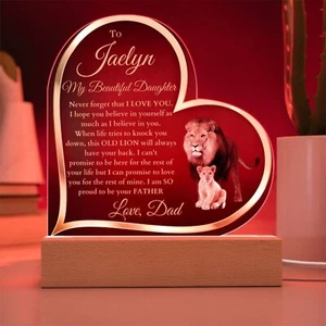 Custom Personalized Gift for Daughter From Dad Valentines Birthday Graduation - Picture 1 of 13
