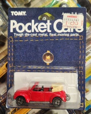 Vintage TOMY Pocket Cars VW Convertible / SEALED - MOC - Image 1 of 3