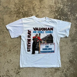 Stevie Ray Vaughan Vintage 1986 Concert Shirt Men Small White Single Stitch USA - Bild 1 von 14