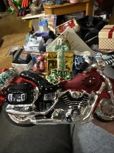 harley davidson ornament mundgeblasenes glas - Bild 1 von 18