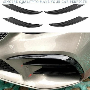 For Benz C-Class 2019-2021 ABS Carbon Fiber Front Fog Light Eyelid Molding Strip - Picture 1 of 18