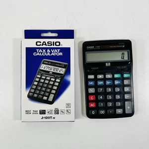 Casio J-120T Tax and Vat Calculator Boxed - Picture 1 of 2