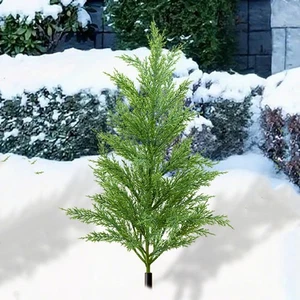 Artificial Pine and Cypress Tree with Ground Spike for Yard Lawn Front - Picture 1 of 6
