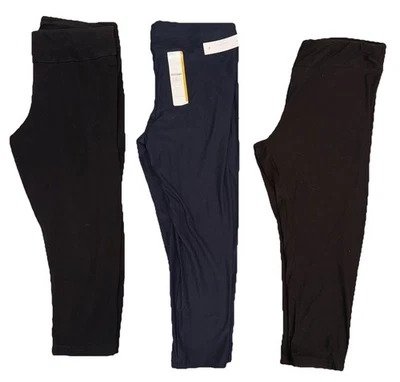 Lot Of 3 Time and Tru Womens Legging Size L (12-14) High Rise NWT  Blue & 2 Used - Image 1 of 4