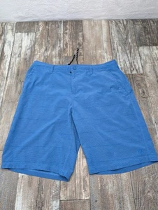 Hang Ten Herren Hybrid Polyester Stretch Shorts hellblau 36 x 11 vorne flach Golf - Bild 1 von 15