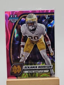 2024 Bowman University Chrome #20 Benjamin Morrison Pink Lava Refractor - Picture 1 of 2