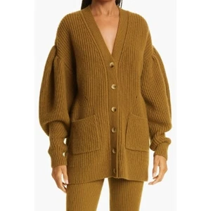 Ulla Johnson Saguro Tillie Wool Cashmere Dropped Shoulders Cardigan Sweater Sz M - Picture 1 of 9