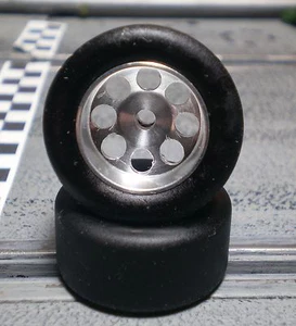 URETHANE SLOT CAR TIRES 2pr "XPG" Fronts fit HardBody Racers H&R Pro-Track etc - Picture 1 of 2