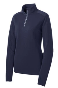 Sport-Tek LST860 Damen Sport-Wick Struktur 1/4-Zip Pullover Gr. 2XL Navy - Bild 1 von 2
