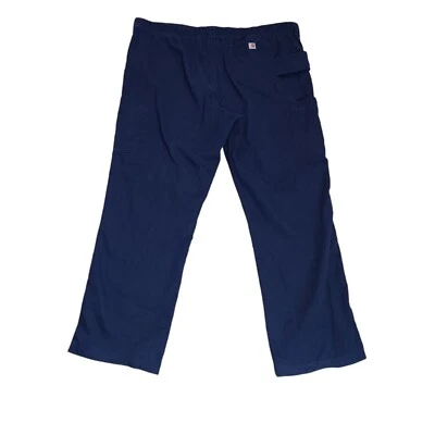 Carhartt Scrub Cargo Pants Mens 2XLT Navy Blue Ripstop Drawstring XXL Tall - Image 1 of 4