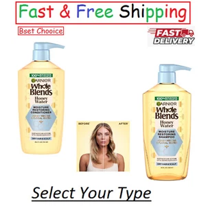Garnier Whole Blends Honey Water Moisture Restoring, 28 Fl Oz, Select Your Type. - Picture 1 of 8