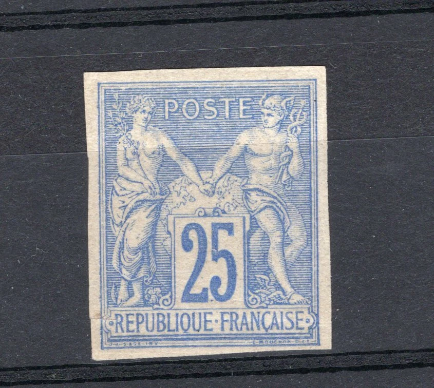 FRANCE, YV # 78c, IMPERFORATED, MH, A LITTLE BENDED, VF - Image 1 of 1