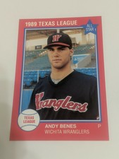1989 ANDY BENES Minor League All-Star! Wichita Wranglers! Cardinals! Padres!