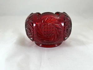 Vintage Imperial Ruby Red Whirling Star Rose Bowl - Picture 1 of 8