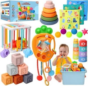 Baby Toys 6 to12 Months, 7 in-1 Montessori Toy for 6-9-12-18 Month Old with... - Picture 1 of 6