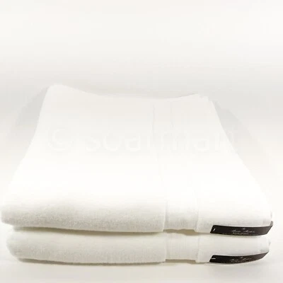 Sábanas de baño Brooks Brothers 2 piezas 550 GSM súper felpa turcas 100 % algodón blancas Foto 1 de 4