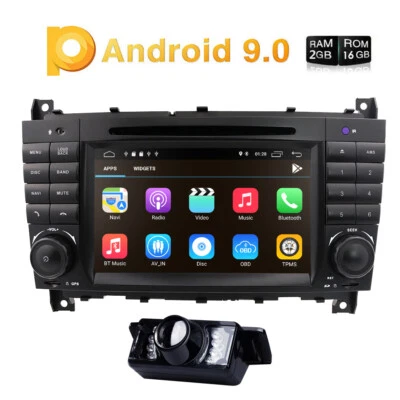 Reproductor de DVD radio estéreo GPS para automóvil Android 10 de 7" para Mercedes Benz C-W203 W209 W463 Foto 1 de 4