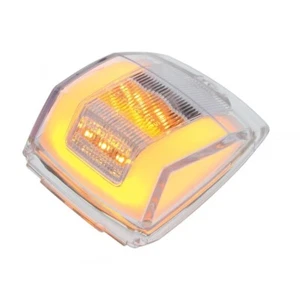 24 LED "GLO" Square Cab Light - Amber LED/Clear Lens - Picture 1 of 6