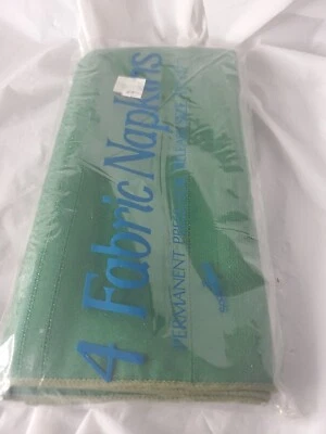 Juego de 4 servilletas vintage de tela verde a rayas de poliéster para comedor y entretenimiento Foto 1 de 4