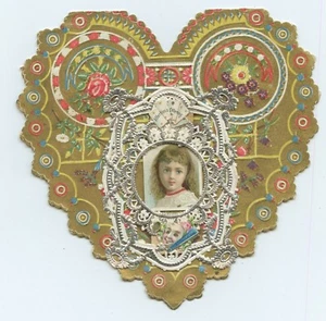 Victorian Heart Valentine Card - Picture 1 of 3