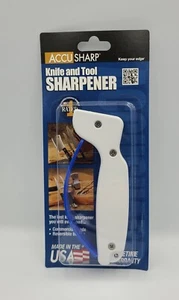 PAQUETE DE 12 CUCHILLOS Y AFILADOR DE HERRAMIENTAS ACCUSHARP CUCHILLAS REVERSIBLES HECHAS EN EE. UU. - Imagen 1 de 6