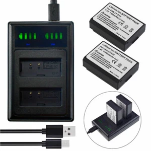 2X Battery for Canon EOS 1100, 1200D, 1300D, 2000D, 4000D - LP-E10 +USB Charger - Picture 1 of 12