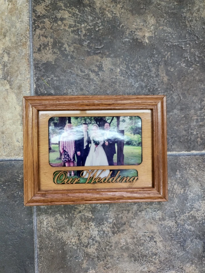 Brand New "Our Wedding" Laser Engraved Picture Frame Matte - Image 1 of 1