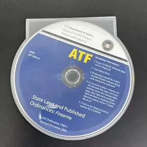 US Dept Of Justice ATF State Laws & Published Ordinances Firearms PC CD-ROM 2008 - Picture 1 of 6