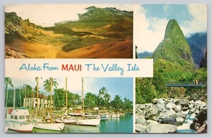 Postal de colección de Lahaina Hawaii, Aloha de Maui, The Valley Isle - Imagen 1 de 2