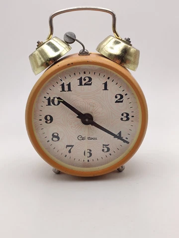 Vintage Sevani 4 Jewel Mechanical  Alarm Clock CCCP Russian Soviet USSR Cover