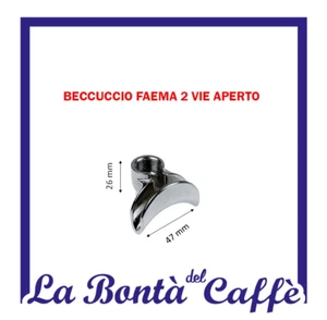 RICAMBIO ORIGINALE BECCUCCIO FAEMA 3/8 LUNGO CROMATURA NSF - Foto 1 di 2