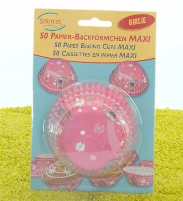 Städter Papierbackförmchen Girlie pink maxi 50 Stück   - Bild 1 von 4