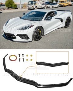 Para Corvette C8 de 20 | GM Z51 Paquete Pintado Negro Delantero Parachoques Divisor de Labios - Imagen 1 de 12