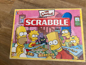 The Simpsons Scrabble Family Fun Board Game 2005 By Mattel in Complete in *VGC*