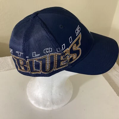 St Louis Blues Hat Cap NHL Hockey Reebok Mesh S/M Spell Out NWOT - Image 1 of 4