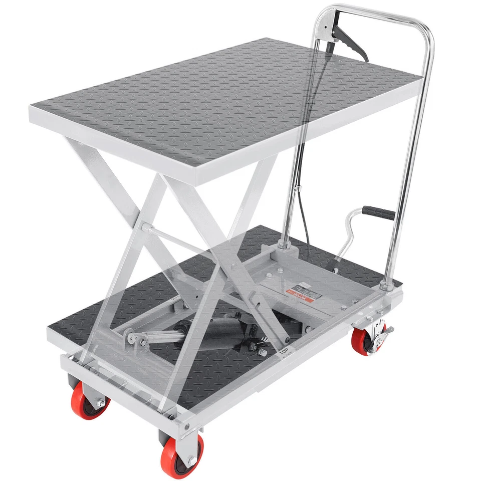 VEVOR TF23 500lbs Hydraulic Lift Table Cart - Gray
