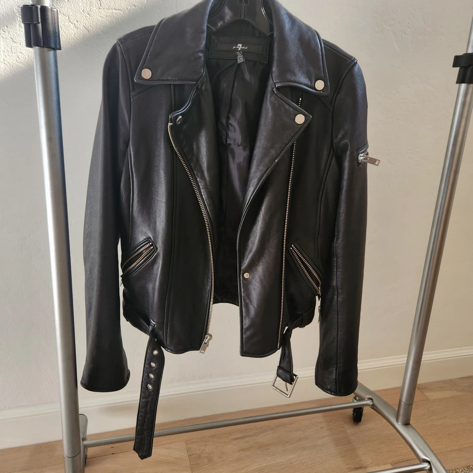 7 for all humanity XS/TP Mujer Chaqueta Cuero Foto 1 de 3