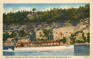 Cochecito de postal IV Pasar Rocas Pintadas Watkins Glen N.Y. Palmers Lake - Imagen 1 de 2