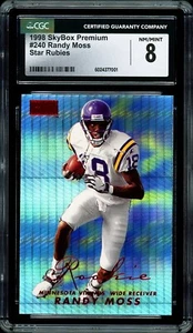 RANDY MOSS 1998 Skybox Premium Shining Star Rubies RC 10/35 CGC 8! - Picture 1 of 2