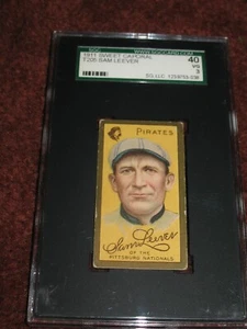 1911 T205 Sam Leever SGC 40 VG 3 ~Pittsburgh Pirates ~Red Sweet Caporal Back - Picture 1 of 2