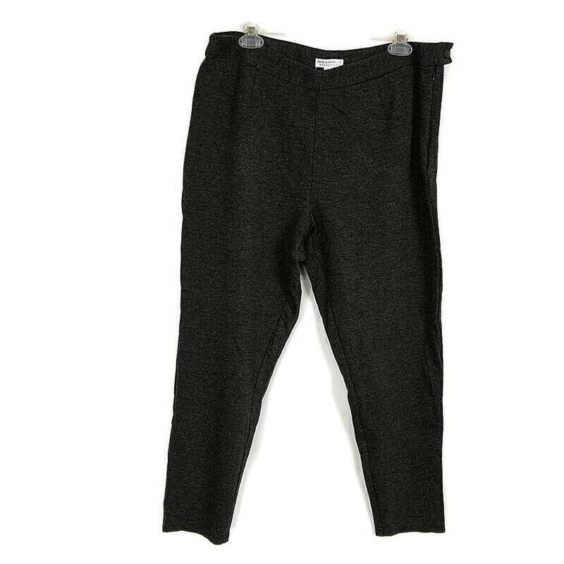 Pantalones Isaac Mizrahi Live para mujer talla 16 gris Ponte tejido cremallera lateral pierna ajustada Foto 1 de 4
