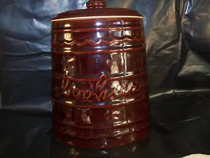 MARCREST DAISY DOT OFENFEST STEINZEUG BRAUN GLASIERT VINTAGE KERAMIK KEKSDOSE - Bild 1 von 9