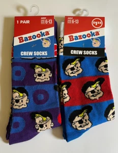 NEW! BAZOOKA ~ BAZOOKA JOE CREW SOCKS ~ SHOE SZ 6-13 ~ CHOOSE 1 or ALL ~ 1+ SHIP - Picture 1 of 8