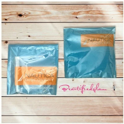 Nautica PURE DISCOVERY EDT Splash para hombres l frasco de muestra 0,05 oz/1,5 ml, paquete de 2 Foto 1 de 3