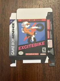 Excitebike &ldquo;For Display Only&rdquo; Box Game Boy Advance Classic NES Series New