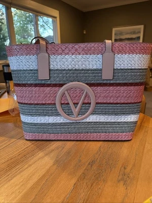 Valentino by Mario Valentino Italy Striped  Tote Monogram bag  NWT - Image 1 of 4
