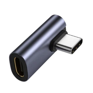Right Angle USB C Adapter 90 Degree Low Profile Type C Male to Female Extender - Picture 1 of 8