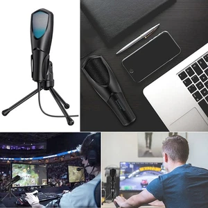 Gaming Mic USB PC Microphone Condenser/RGB/Tripod/Handheld Studio Record Podcast - Picture 1 of 8