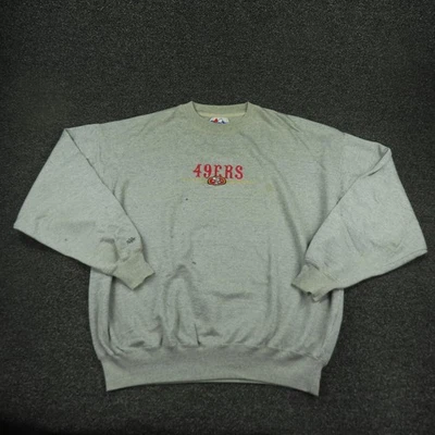 Suéter De Colección San Francisco 49ers Para Hombres XL Gris NFL Fútbol Majestuoso Cuello Redondo Foto 1 de 4