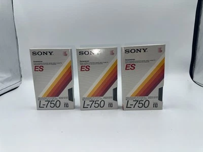 Lot of 3 - Sony ES/L-750 Blank Beta Tapes - New, Sealed - Image 1 of 2
